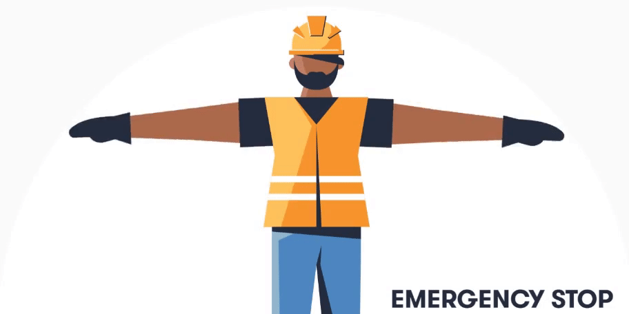 叉车安全指挥手势