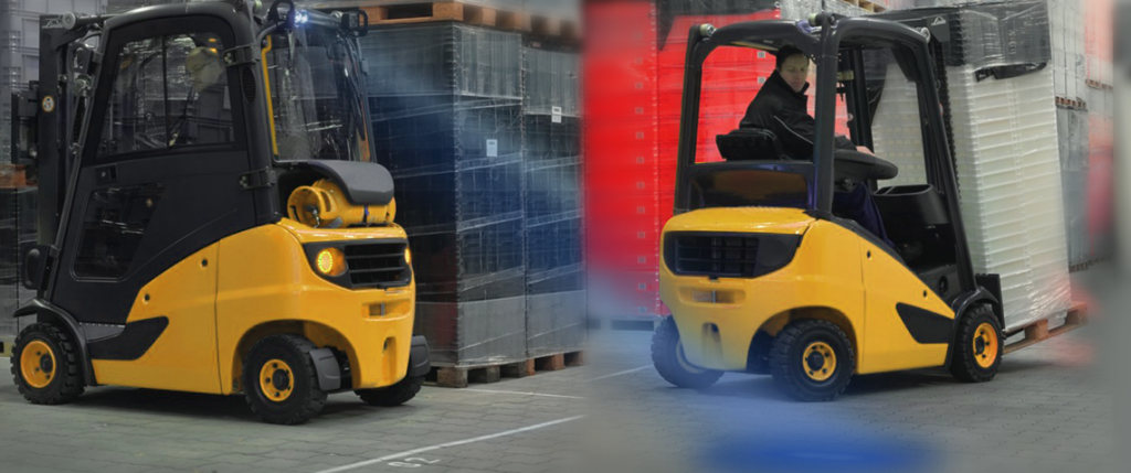 叉车蓝色聚光灯